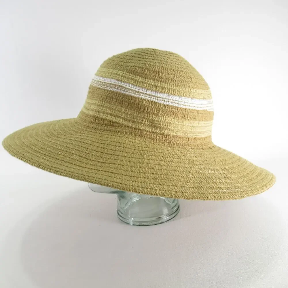 Columbia Sun Hat Women One Size Large Summer Shade Pastel Striped Dome